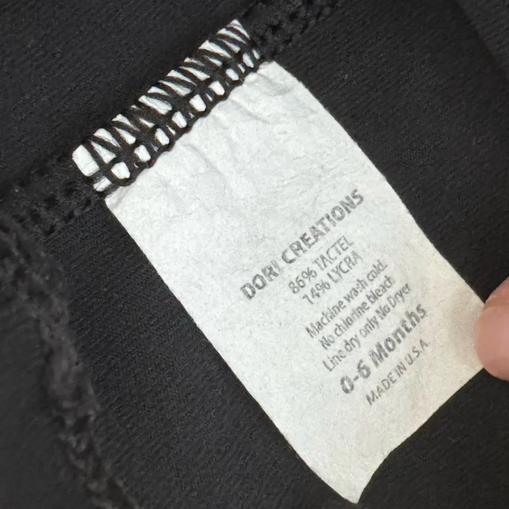 NWOT DORI CREATIONS Black Leggings - Size 0-6 Months